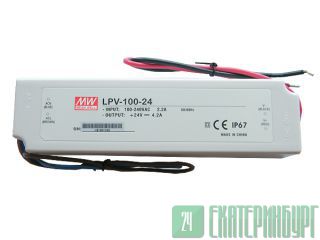 LPV-100-24 -   24 , 100W, 4,2 A, IP67, MEAN WELL - LPV-100-24 